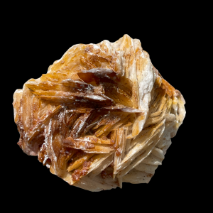Prachtige kleine kristallen van Vanadiniet op een basis van witte Bariet 87 gram